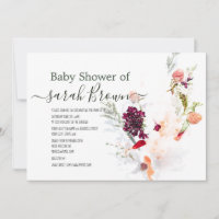 ELEGANT GREEN, ORANGE, RED & WINE BABY SHOWER