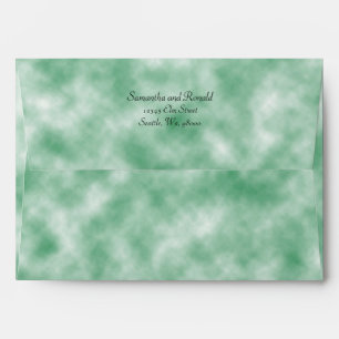 Elegant Green Parchment Paper Style Envelope