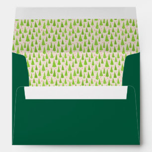 Elegant Green Personalised Christmas Tree Liner Envelope