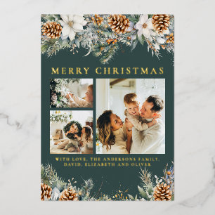 Elegant Green Pine Foliage   Botanical Christmas