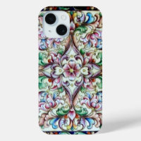 ELEGANT GREEN PINK FLORAL FANTASY