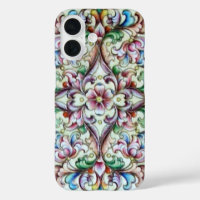 ELEGANT GREEN PINK FLORAL FANTASY