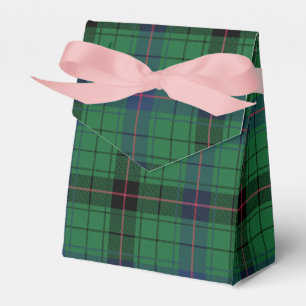 Elegant Green Plaid Davidson Tartan Favour Box