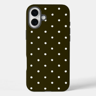 Elegant Green Polka Dots iPhone 16 Plus Case
