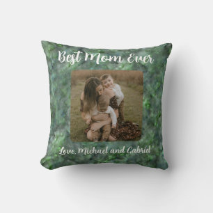 Elegant green quartz marble granite pattern   cushion