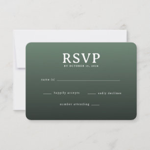Elegant Green RSVP Card