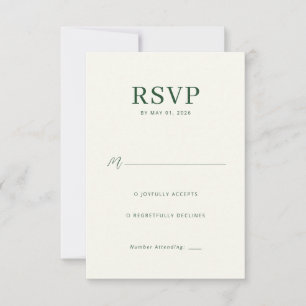 Elegant Green RSVP Card
