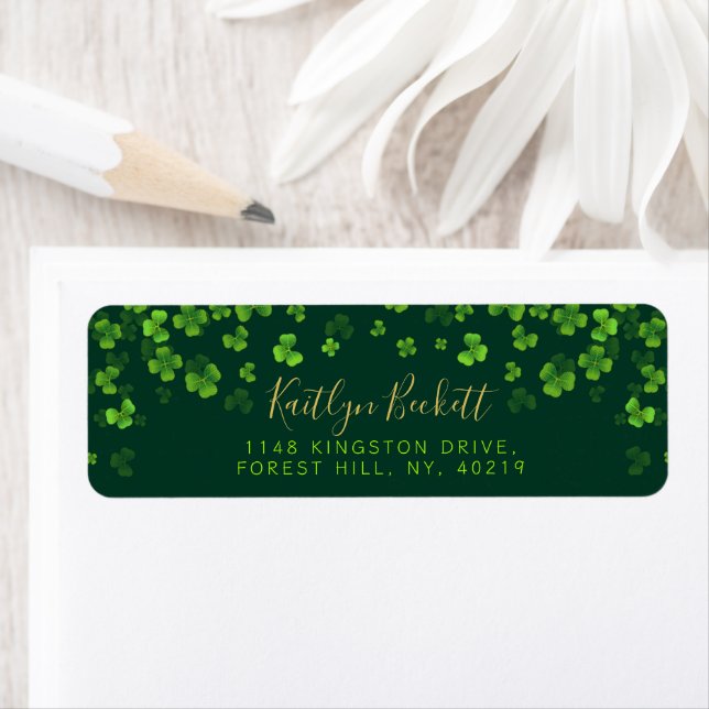 Elegant Green Shamrocks Irish St. Patrick's Day (Insitu)