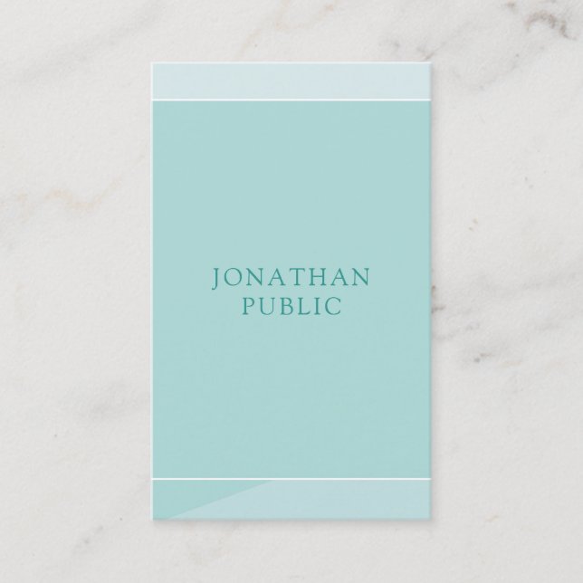 Elegant Green Simple Template Professional Modern Business Card (Front)