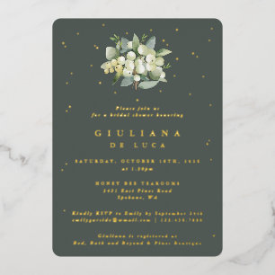 Elegant Green Snowberry+Eucalyptus Bridal Shower