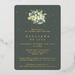 Elegant Green Snowberry+Eucalyptus Bridal Shower