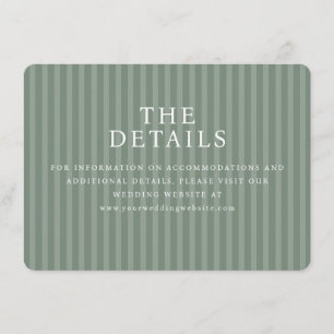 Elegant Green Stripes Enclosure Card