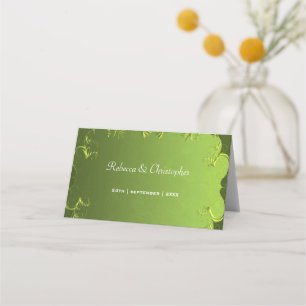Elegant Green Table Place Card