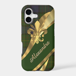 Elegant green tartan plaid personalised