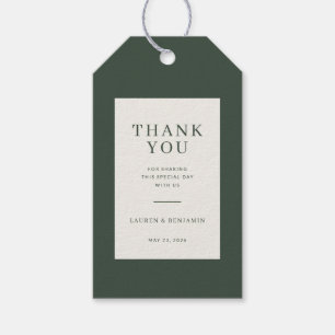 Elegant Green Thank You Tag