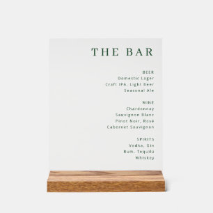 Elegant Green Typographic Acrylic Sign