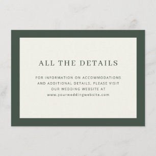 Elegant Green Typographic Enclosure Card