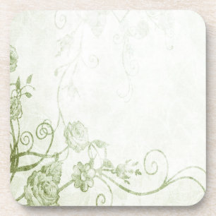 Elegant Green Vintage Coaster