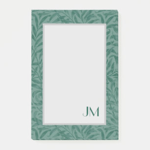 Elegant green vintage leaves design post-it notes