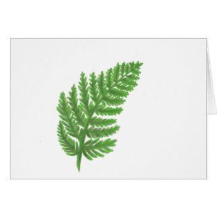 Elegant green watercolor ferns woodland leaves