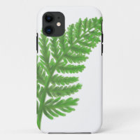 Elegant green watercolor ferns woodland leaves