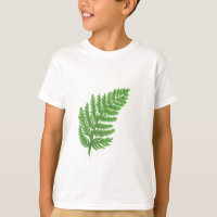 Elegant green watercolor ferns woodland leaves