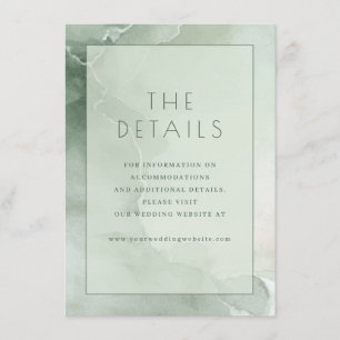 Elegant Green Watercolor Lines Enclosure Card