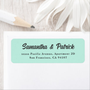 Elegant Green Wedding Return Address Labels