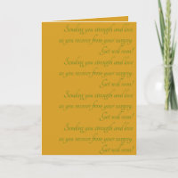 Elegant Green Yellow Get Well Wishes Surgery