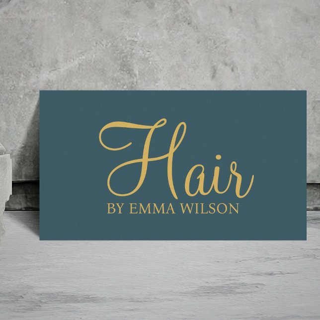 Elegant Green Yellow Pastel Hair Salon  Business Card (Creator Uploaded)