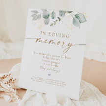 Elegant Greenery and Gold In Loving Memory Wedding