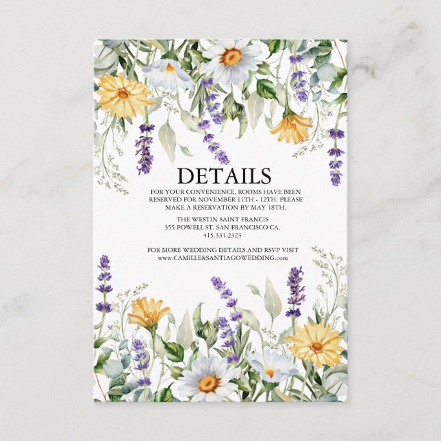 Elegant Greenery Botanical Enclosure Card (Front)