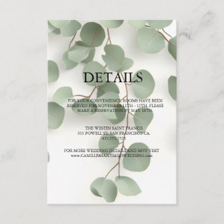 Elegant Greenery Botanical Enclosure Card