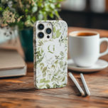 Elegant Greenery Botanical | Initial Monogram<br><div class="desc">Add a touch of sophistication to your iPhone 16 Pro Max with this exquisite greenery botanical case. Featuring a beautifully designed watercolor leaf pattern in soft green tones, this case brings nature's elegance to your everyday essentials. The customisable initial monogram at the centre adds a personal and stylish touch, making...</div>