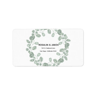 Elegant Greenery Botanical Return Address Label