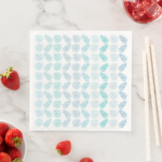 Elegant Greenery Botanical Tropical Leaves Pattern Napkin