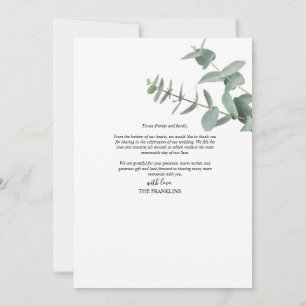 Elegant Greenery Botanical Watercolor Thank You Card