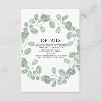 Elegant Greenery Botanical Wedding Enclosure Card