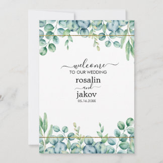 Elegant Greenery Botanical wedding Invitation