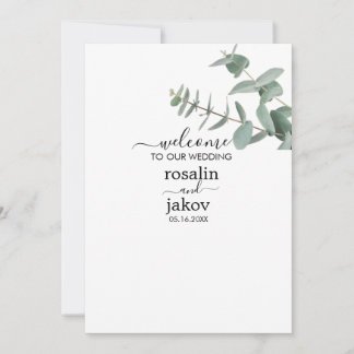 Elegant Greenery Botanical wedding Invitation