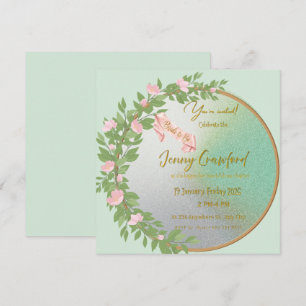 Elegant Greenery Bridal Shower Invitation Editab