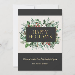 Elegant Greenery Christmas Card 