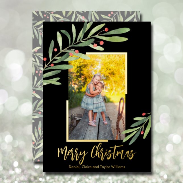 Elegant Greenery Christmas Photo (Creator Uploaded)