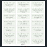 Elegant Greenery Coordinate Guest Address Labels<br><div class="desc">These elegant greenery coordinate guest address labels are perfect for a simple wedding. The minimalist grey and mint green design features fancy romantic typography with modern glam style. Customisable in any colour. Keep the design minimal and classy, as is, or personalise it by adding your own graphics and artwork. Customise...</div>