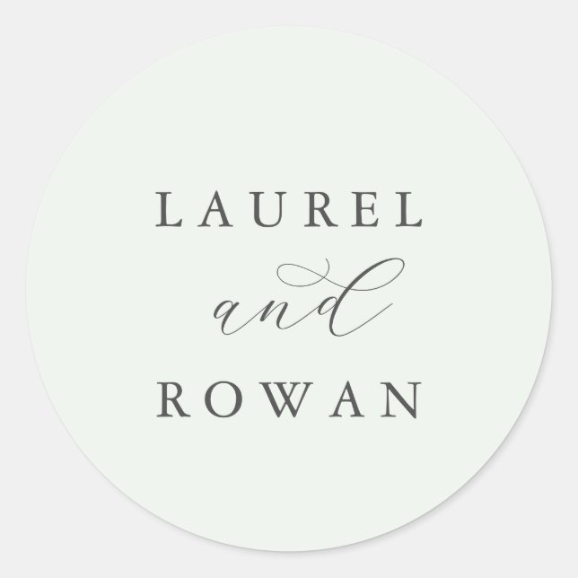 Elegant Greenery Coordinate Wedding Envelope Seals (Front)