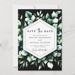 Elegant Greenery Eucalyptus Digital Wedding Save The Date