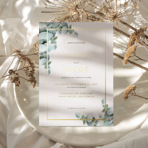 Elegant Greenery Eucalyptus Gold Wedding