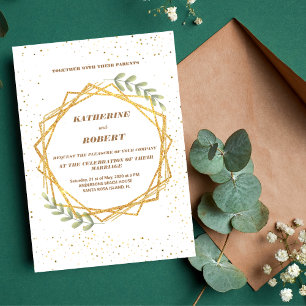 Elegant Greenery Eucalyptus Leaves Rustic Wedding  Invitation