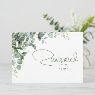 Elegant Greenery Eucalyptus Leaves Wedding reserve