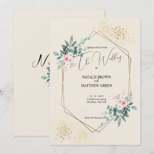 Elegant Greenery Eucalyptus Wedding Invitation